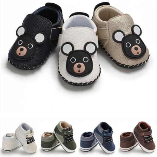 Cute Toddler Kids Sneakers Baby Boy Girl Soft Sole Crib Shoes 0-18Months