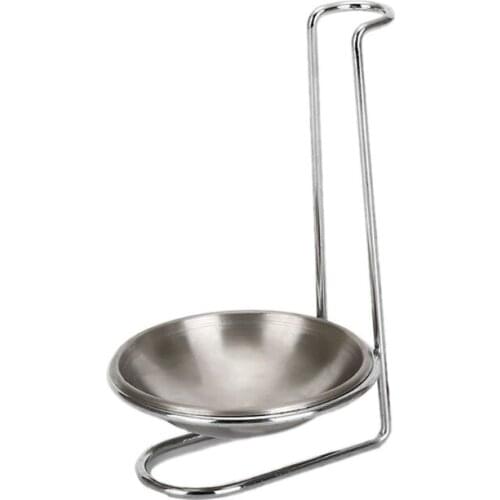 Stainless Steel Spoon Rest Lid Holder Vertical Stand Storage Rack Cookware Organizer Kitchen Accessories Cooking Tools P15D