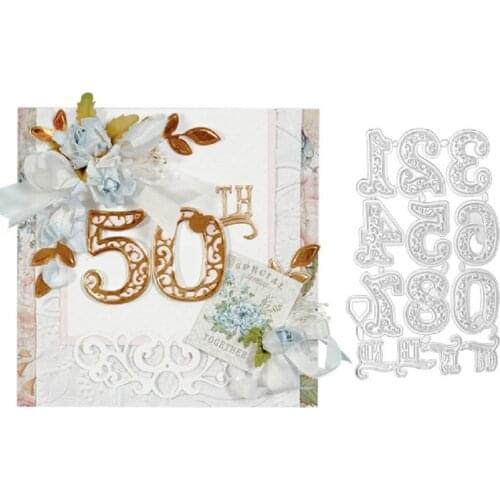 Number digital model meta cutting diel mold knife die stencil stamp for craft paper ablum cutter scrapbook handmade