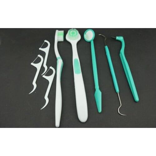 New Oral Care Kit Set Toothbrush Dental Mirror Plaque Remove Tooth Stain Eraser