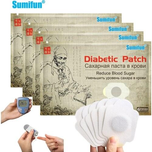 Sumifun 24pcs Diabetic Patch Natural Herbal Cure Lower Blood Glucose Control Sugar Balance Burning Fat Medical Diabetes Plaster