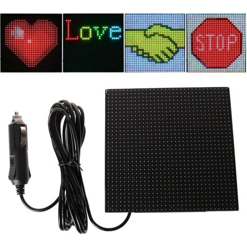 Full color wireless bluetooth App control car LED Display Screen Scrolling LED Sign,Driving instruction,Picture GIF Light