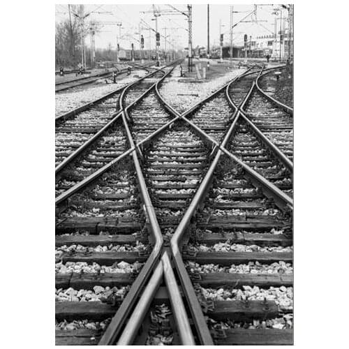 Rail Tracks Railway Art Print Silk Poster Home Wall Decor 24x36inch