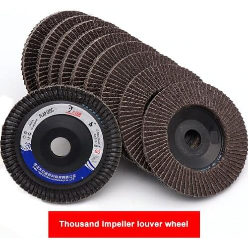 4Inch 100mm 60-320 Grit Louver Grinding Wheel Blade Polishing Louver Wheel Sand Cloth Wheel Grinding Disc