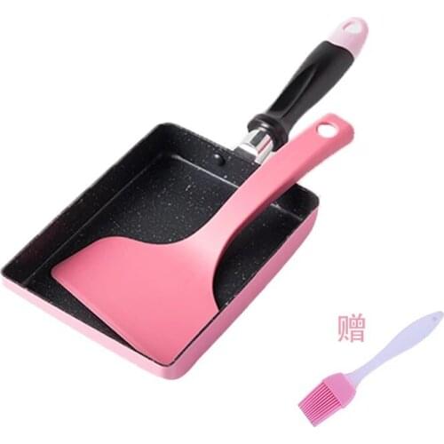 13x18CM Frying Pan Omelette Black Non-stick Pan Fry Egg Pancake Pot Japanese-style thick egg burnt Kitchen Cooking Tools