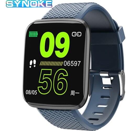 SYNOKE Sport Men Smart Watch Bluetooth Calories Blood Pressure Monitoring Waterproof Woman Smart Watches For IOS Android Relojes
