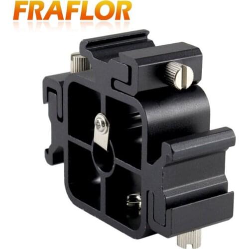 Camera Triple Hot Shoe Three Head Lamp Holder Mount Adjustable All-metal Flash Holder Umbrella Bracket Adapter for Godox Yongnuo