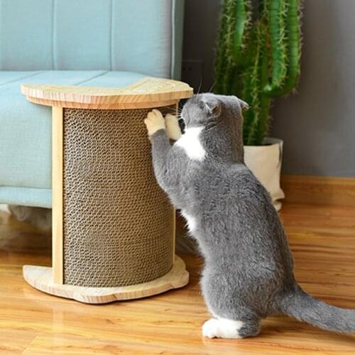 Solid Wood Sisal Cat Scratch Board Protects Sofa Protect The Corner Claw Sharpening Cat Post Replacement Core Cat Products