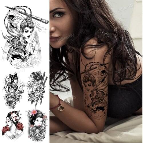 Henna Waterproof Temporary Tattoos Stickers Rose Flower Hand Art Japanese Tattoo Fake Tattoo Edges Arm Fashion For Women Men