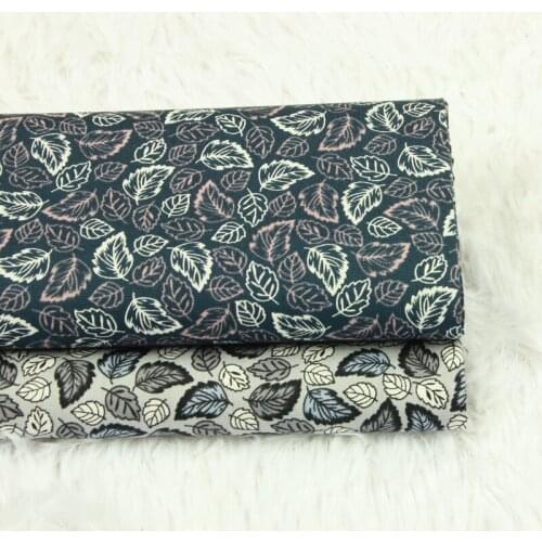 High quality thin cotton fabrics Leaf printing fabric Handmade DIY dress clothes shirt tissu