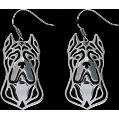 Lovers' Jewelry Cane Corso Dog Earrings Womens Alloy Dog Shaped Earrings