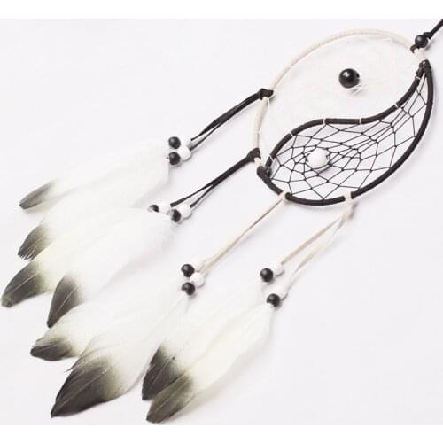 1PCS 6.5" Diameter Dream Catcher Handmade Traditional Dream Catche Yin Yang 16" Long Home Decoration Hot