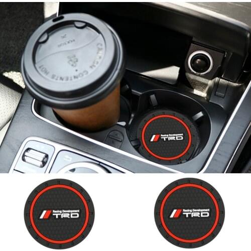 1pcs car interior mats water coaster leather pad for Toyota TRD car anti-dirty pad