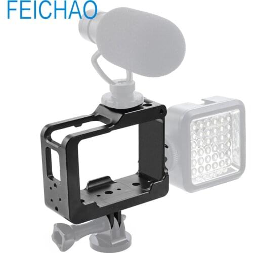 360 Panoramic Camera Frame Cooling Cage Rig Protective Case Cold Shoe 1/4 Mount for Insta360 One R 4K VR Action Tripod Adapter