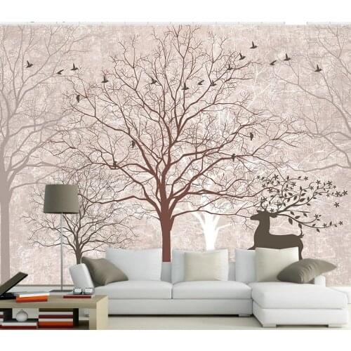 3d wallpaper Abstract tree forest backdrop decorative painting bathroom 3d wallpaper 3d customized wallpaper