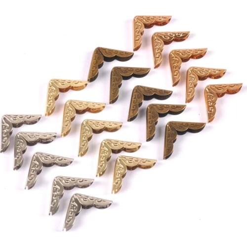 50pcs Silver/Golden/Bronze Photo Corner Protectors Albums Menus Metal Corners For Books Folders Scrapbooking Decor Crafts