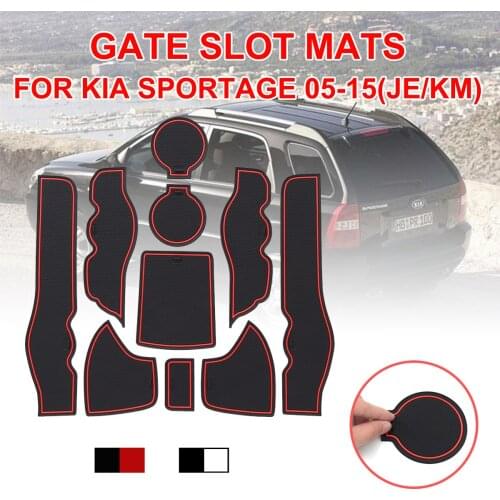 Car Stickers Accessories Anti-Slip Gate Slot Mat Rubber Coaster for KIA Sorento 2015 2016 2017 2018 2019