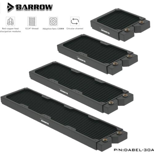 Barrow Dabel-30a series Radiator Thick 30mm High-density single-wave copper water cooling row 240