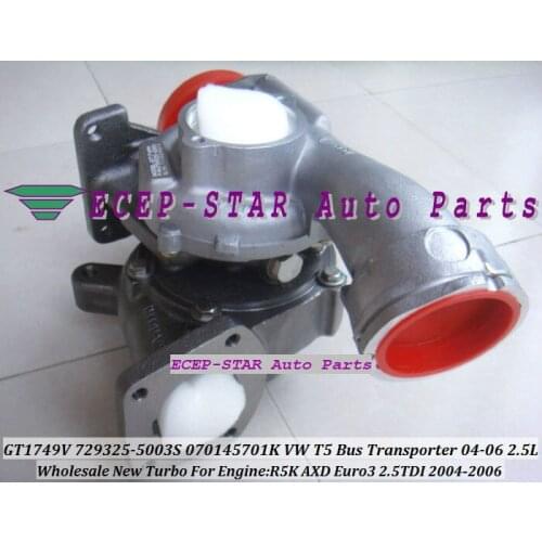 Free Ship GT1749V 729325 729325-5003S 729325-5002S 070145701K Turbo For VOLKSWAGEN VW Bus Transporter T5 04-06 R5K AXD 2.5L TDI