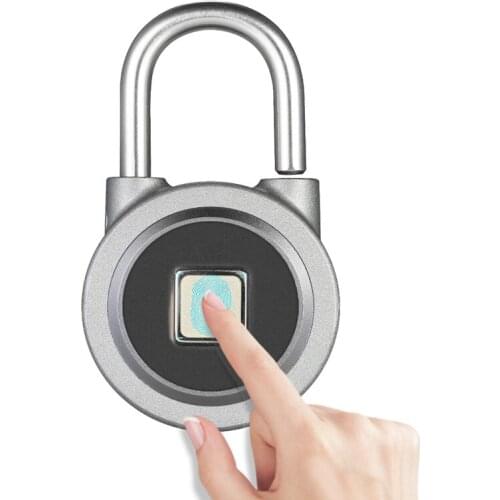Bluetooth Fingerprint Lock Smart Keyless APP Button Password Waterproof Anti-Theft Padlock Door Lock for Android iOS System