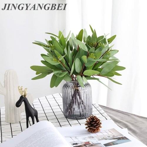 Eucalyptus Bouquet Green Leaf Artificial Fake Plants Ivy Home Decoration Wedding Garden Party Decor