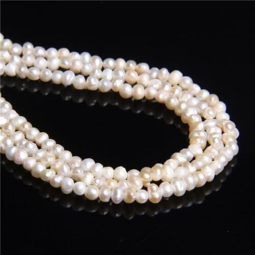 3-5mm Natural Pearls Small Real Freshwater Pearl Beads White Round Potato Loose Pearl Beads For Bracelet Necklace Jewelry Making