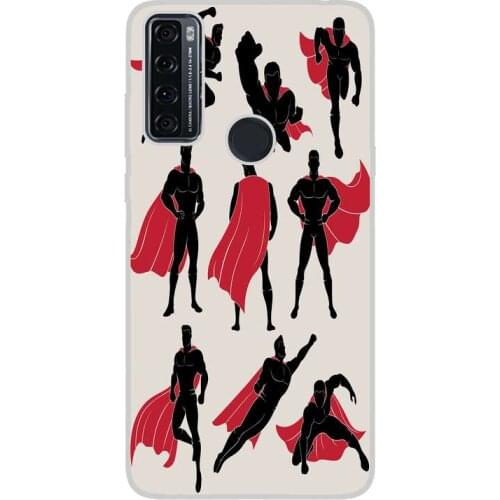 Compatible with TCL-20-SE-4G silicone gel tpu case cover case custom drawing design anti-shock COMICS 003 case