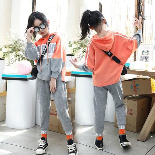 Baby Girl Clothes Sport Suit Sets Children Clothing Letter Long Sleeve Soft Tracksuit 4 5 6 7 8 9 10 11 12 14 year