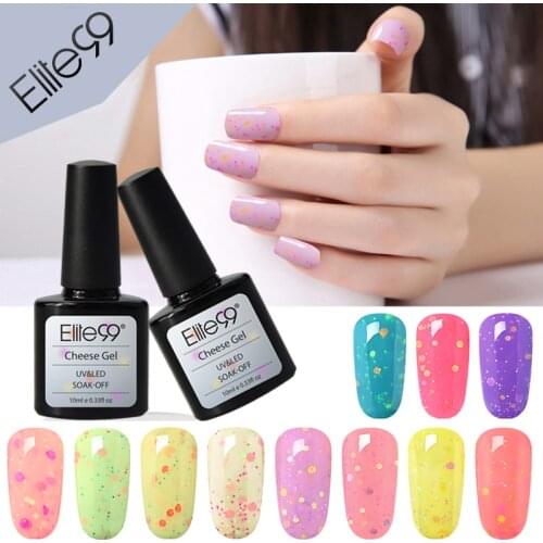 Elite99 10ml Cheese Color UV Gel Polish Vernis Semi Permanent Gel Nail Polish Soak Off Top Base Coat Gel Varnish Nail Art Gels
