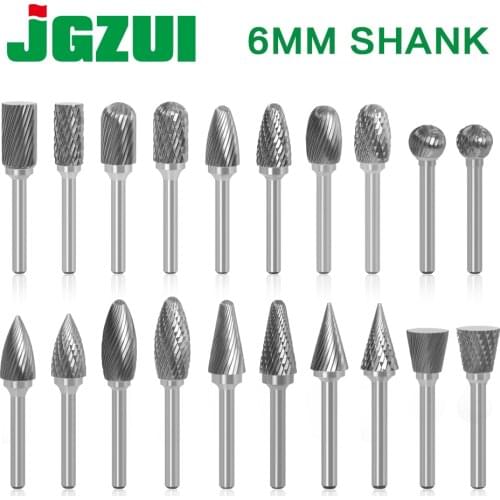 6MM Metal Drawing Tungsten Carbide Milling Cutter Rotary Tool Burr CNC Engraving Abrasive Tools Metalworking Milling Polishing