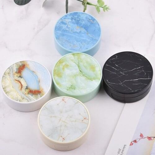 Hot Sale 1pc 7.6x2.9cm Travel Glasses Contact Lenses Box Marble Color Contact Lens Case for Eyes Care Kit Holder High Quality