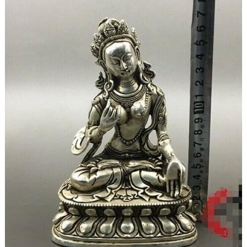 Chinese antiques Fengshui copper ware Guanyin statue