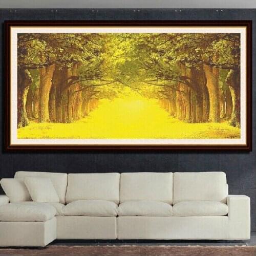 Embroidery Package Best Quality Cross Stitch Kits Unopen New Luxurious Gold All Over The Ground Tree Free Shipping