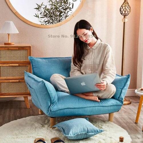 Lazy sofa tatami single double balcony bedroom rental house dormitory bay window folding small sofa lazy chair