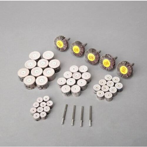 40Pcs Grit 240 Flap Wheels & 5Pcs Grit 80 Flap Wheel Sanding Disc & 4Pcs Mandrel for Polishing Grinding Rotary Abrasive Tool Kit