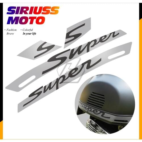 Motorcycle Decal "Super" Sticker Case for Vespa GTS 300 GTS300 Super Sport
