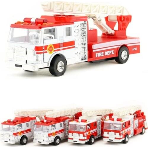 New product 1:50 alloy pull back rescue lift fire truck model,ladder fire truck toy,simulation sound and light,free shipping