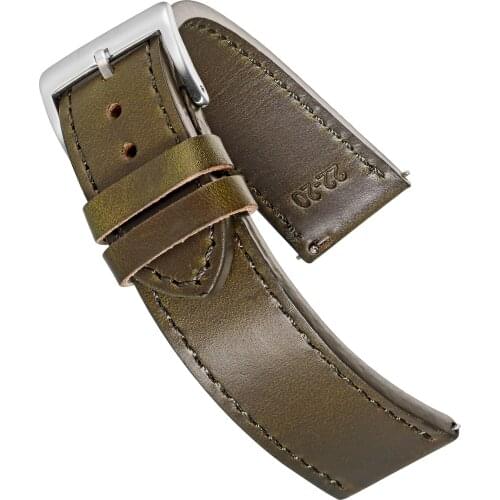 High Quality Horween Chromexcel Green Leather Straps Soft Wrap Handmade Watch Bands 18mm 20mm 22mm