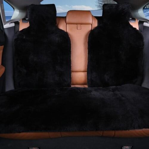 ROWNFUR 100% Natural fur Australian sheepskin car seat covers universal size for black seat cover accessories automobiles 2016