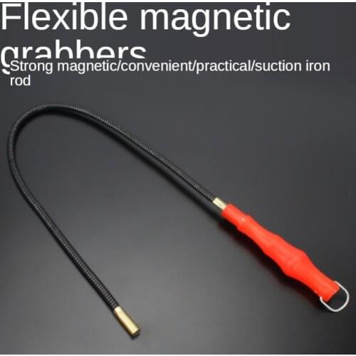 Foldable Strong Magnetic Pickup Tool Metal Flexible Pick Up Tool Suction Bar Magnet Spring Grip Grabber Portable Hand Tools