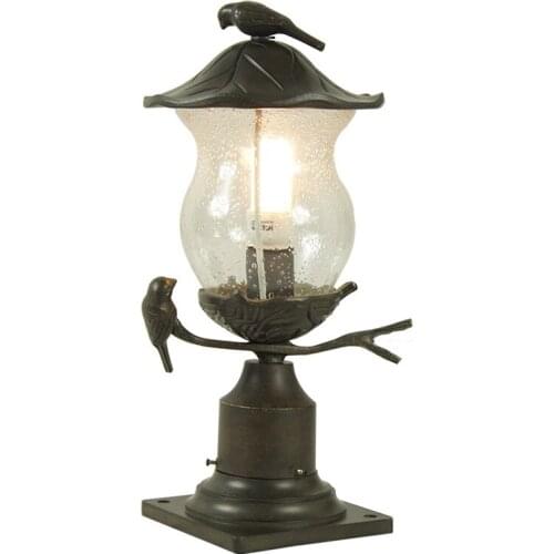 Outdoor lawn lamp and gate pillar light Europe garden light classical outdoor lamp cast aluminum and base type E27