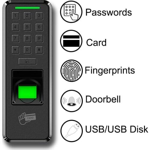 Biometric Fingerprint Door Lock USB Access Control Device Time Clock Entry Exit Recorder Employee Digital Machine Safe Home