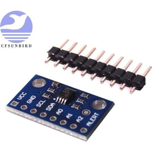 High Accuracy Temperature Sensor MCP9808 I2C Breakout Board Module 2.7V-5V Logic Voltage for Arduino 9808