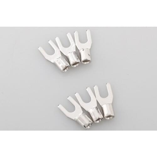 VIBORG V209R Pure Copper Rhodium plated High-end Power Connector for Y Lug terminal 6pcs/set
