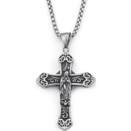 Explosion Cross Religious Accessories Virgin Mary Pendant