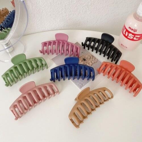 Korean Ins Simple Women Hair Clips Large Size Bathe Simplicity Solid Color Elegant Hair Claws for Girl Fashion Hair Accessories