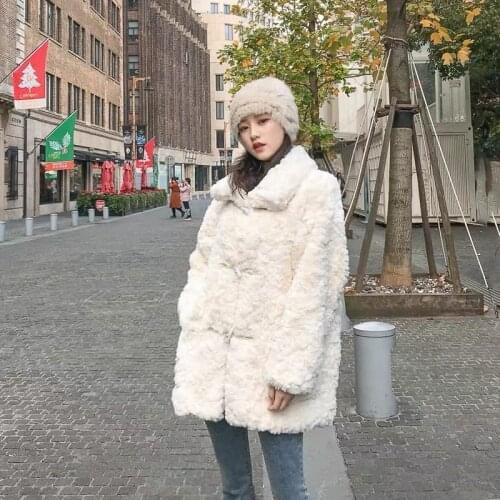 Jacket Women Faux Fur Coat Lamb Wool Coat For Women Autumn And Winter Imitation Fur Veste Femme