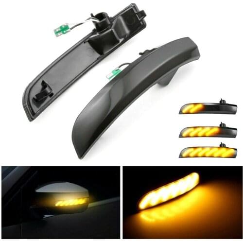 1 Pair Right & Left Turn Signal Light LED Side Wing Rearview Mirror Indicator Blinker Light For Ford Kuga/Escape Ecosport 13-18