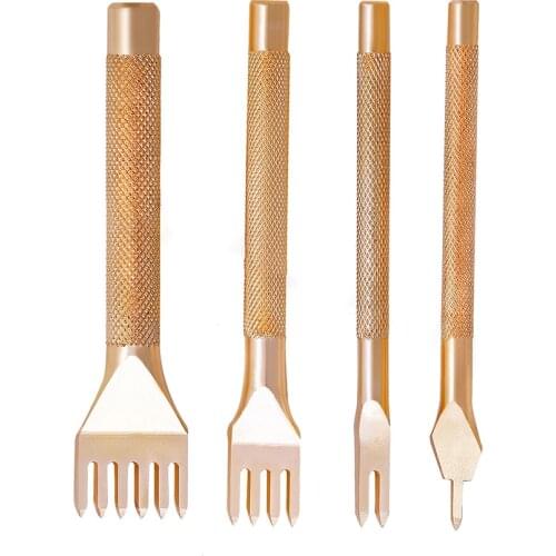 1Pc 4mm 1/2/4/6 Teeth Diamond Cuting Leather Punching Craft Tools, DIY Handmade Leather Hole Puncher Sewing Accessories Tools