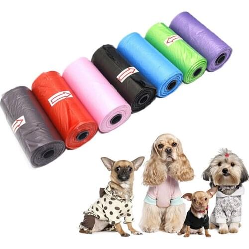 1pc Pet Dog Cat Waste Bags Portable Pet Pick Up BagsPlastic Dog Poop Bag Garbage Bag Dog Cat Accessories Tools Wholesale
